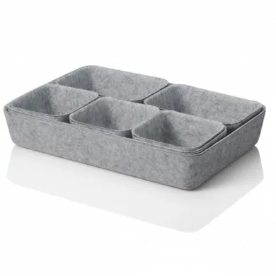 Storage Solutions, Smart, organizer do szuflady filcowy, 7 pudełek