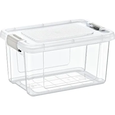 Storage Solutions, transparentne pudło do przechowywania, 22-15-12 cm