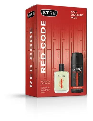 STR8, zestaw prezentowy Red Code: woda po goleniu, 50 ml + dezodorant, spray, 150 ml