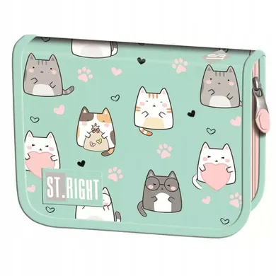 St.Right, piórnik rozkładany, pojedynczy, Charming Cats