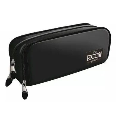 St.Right, piórnik saszetka, potrójny, Black Vintage