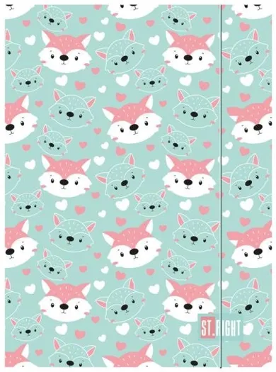 St.Right, teczka z gumką A4, Lovely Fox, 1 szt.