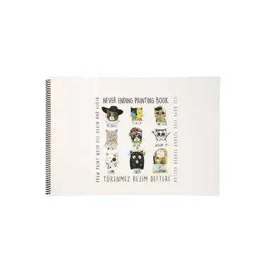 Strigo, Funny Mat, blok poziomy, wymazywalny, malarze koty