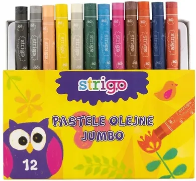 Strigo, Jumbo, pastele olejne, 12 kolorów