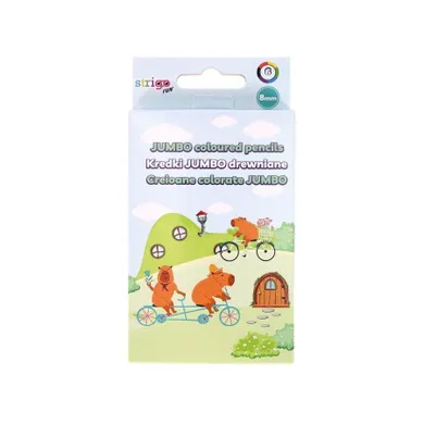 Strigo, Kapibara, kredki jumbo, 6 szt.