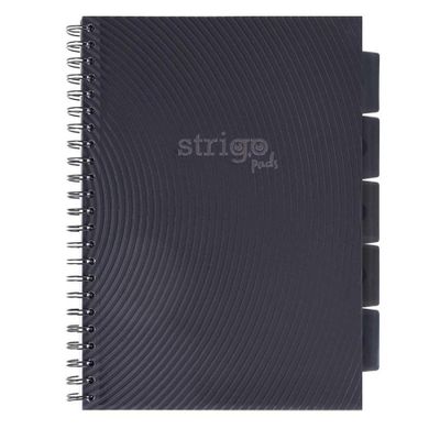Strigo, Pads, kołozeszyt A4, 100 kartek, kratka, Basic, szary, 1 szt.