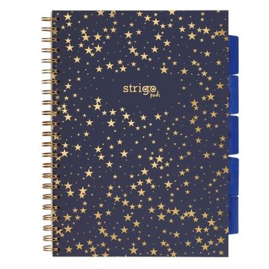 Strigo, Pads, kołozeszyt A4, 100 kartek, kratka, Gwiazdy, 1 szt.