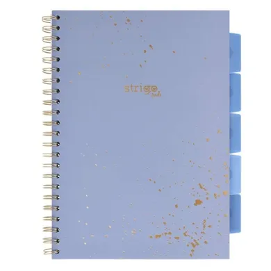 Strigo, Pads, kołozeszyt A4, 100 kartek, kratka, Marmur, niebieski, 1 szt.