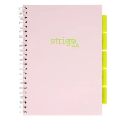 Strigo, Pads, kołozeszyt A4, 100 kartek, kratka, Pastel, beżowy, 1 szt.