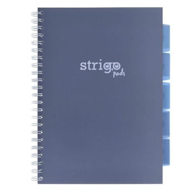 Strigo, Pads, kołozeszyt A4, 100 kartek, kratka, Pastel, granatowy, 1 szt.