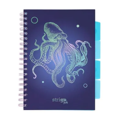 Strigo, Pads, kołozeszyt B5, 100 kartek, kratka, Głębiny, Ośmiornica, 1 szt.