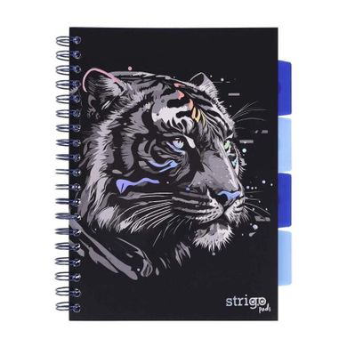 Strigo, Pads, kołozeszyt B5, 100 kartek, linia, Tygrys, 1 szt.