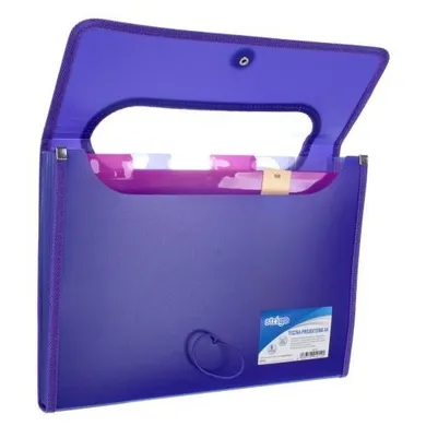 Strigo, teczka A4 z 6 przekładkami, fioletowa, 1 szt.