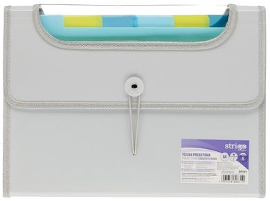 Strigo, teczka A4 z 6 przekładkami, V-file, szara, 1 szt.