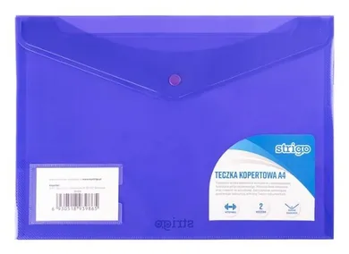 Strigo, teczka kopertowa A4, 2 kieszenie, fioletowa, 1 szt.