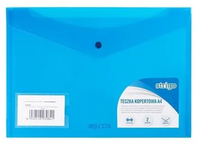 Strigo, teczka kopertowa, A4 2 kieszenie niebieska, 1 szt.
