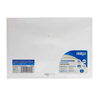 Strigo, teczka kopertowa PP A4, 2 kieszenie, pozioma