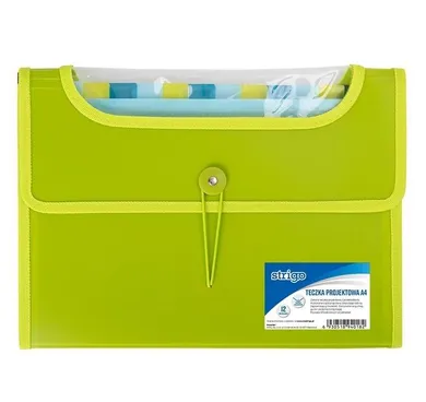 Strigo, teczka PP A4 12 przekładek, zielona, 1 szt.