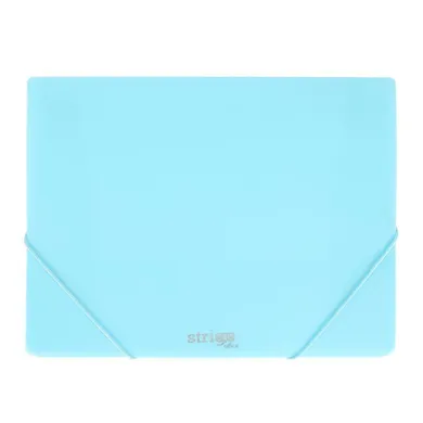 Strigo, teczka z gumką PP, A4, neon niebieski, 1 szt.