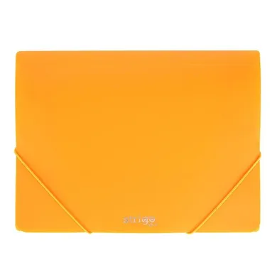 Strigo, teczka z gumką PP, A4, neon pomarańczowy, 1 szt.