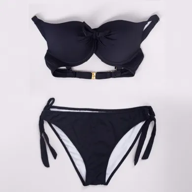 Strój kąpielowy damski dwuczęściowy, czarny, Yoclub