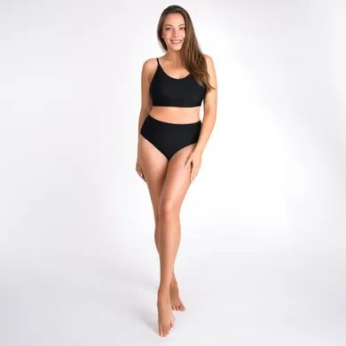 Strój kąpielowy damski dwuczęściowy, czarny, Yoclub