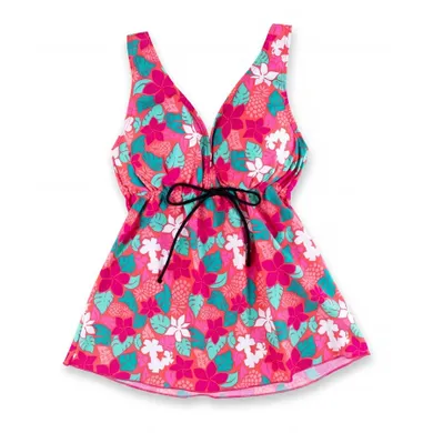 Strój kąpielowy damski jednoczęściowy, tankini, różowy, Mariss