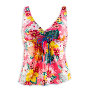 Strój kąpielowy damski jednoczęściowy, tankini, różowy, Mariss