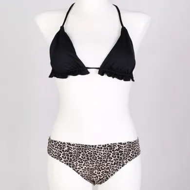 Strój kąpielowy dziewczęcy dwuczęściowy, czarny, Yoclub