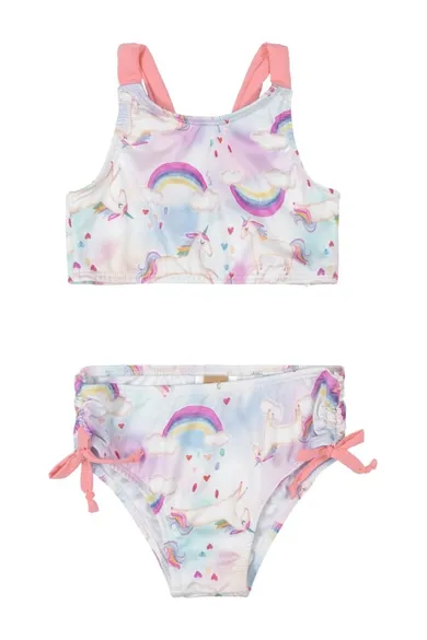 Strój kąpielowy dziewczęcy dwuczęściowy, mix, jednorożce, Up Baby