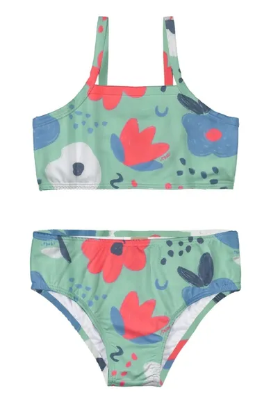 Strój kąpielowy dziewczęcy dwuczęściowy, zielony, Up Baby