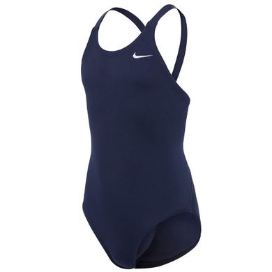 Strój kąpielowy dziewczęcy jednoczęściowy, granatowy, Nike Essential