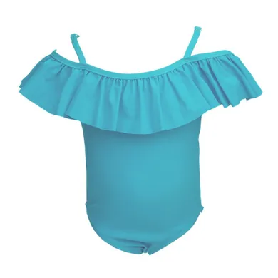 Strój kąpielowy dziewczęcy jednoczęściowy, turkusowy, Mariss