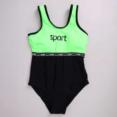 Strój kąpielowy dziewczęcy jednoczęściowy, zielony, Yoclub