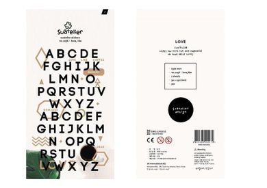 Suatelier, naklejki, alfabet