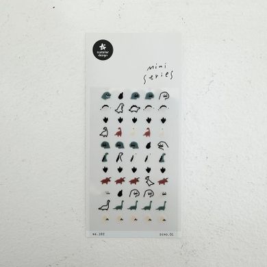 Suatelier, naklejki mini, dinozaury