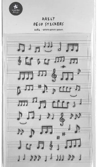 Suatelier, naklejki ozdobne, Muzyka nuty