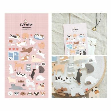 Suatelier, naklejki ozdobne, Pieski