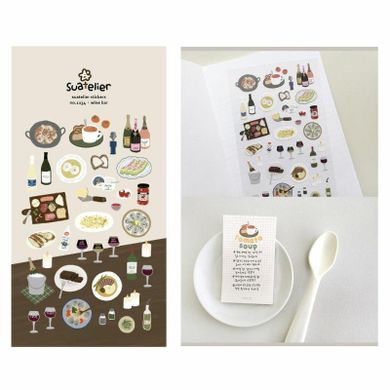 Suatelier, naklejki, w restauracji