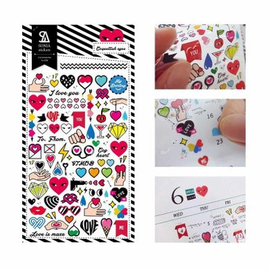 Suatelier, naklejki, zalotne serca