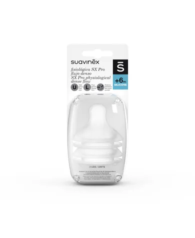 Suavinex, SX Pro, smoczek do butelki, przepływ szybki, 6m+, 2 szt.