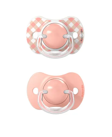 Suavinex, SX Pro, Wild & Free, smoczek fizjologiczny, różowy, 0-6 m, 2 szt.