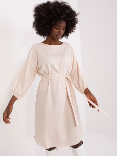 Sukienka damska, beżowa, Rue Paris