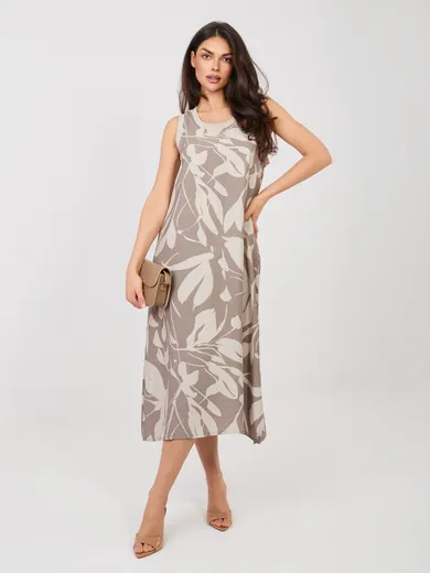 Sukienka damska, beżowa, Sublevel