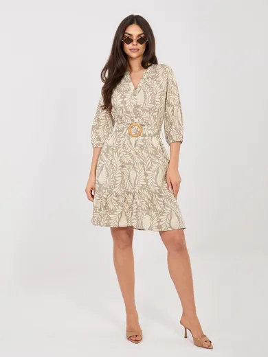 Sukienka damska, beżowa, Sublevel