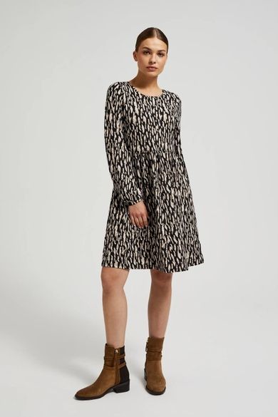 Sukienka damska, brązowa, Moodo