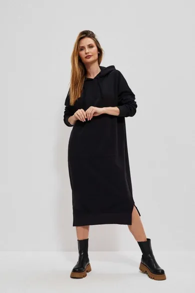 Sukienka damska, czarna, Moodo
