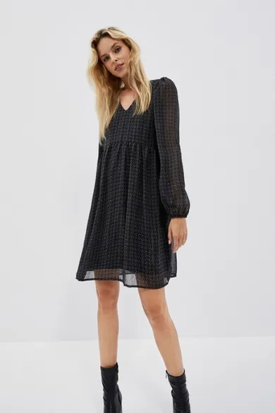 Sukienka damska, czarna, Moodo