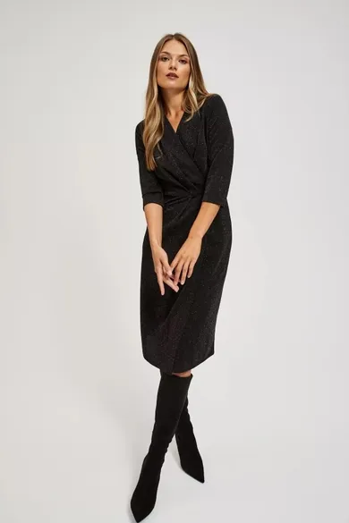 Sukienka damska, czarna, Moodo