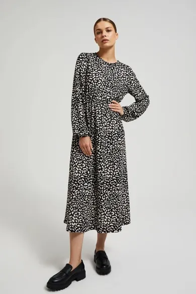 Sukienka damska, czarna, Moodo